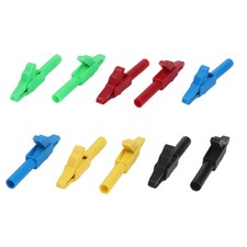 10PC High Conductivity Crocodile Clips with Insulation for Safe Electrical Use