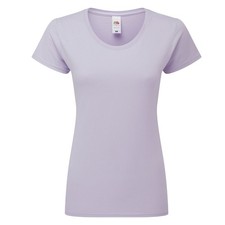 Premium Ladies T-Shirt Ringspun Cotton Plain Womens Iconic 195 Fruit of the Loom
