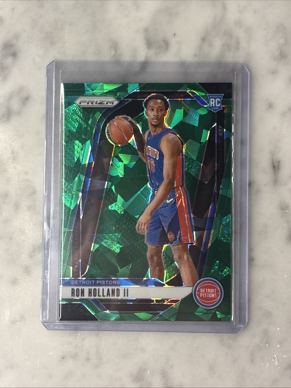 2024-25 Panini Prizm Ron Holland II #269 Green Cracked Ice RC