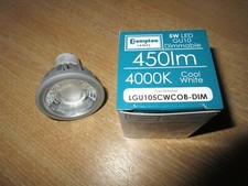 Crompton LED GU10 5W COB cool White Flood Lamp - LGU105CWCOB - DIM - (pack of 5)