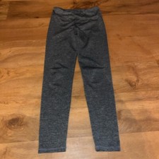 Girls Size 12 Justice Solid Gray Grey Athletic Leggings EUC