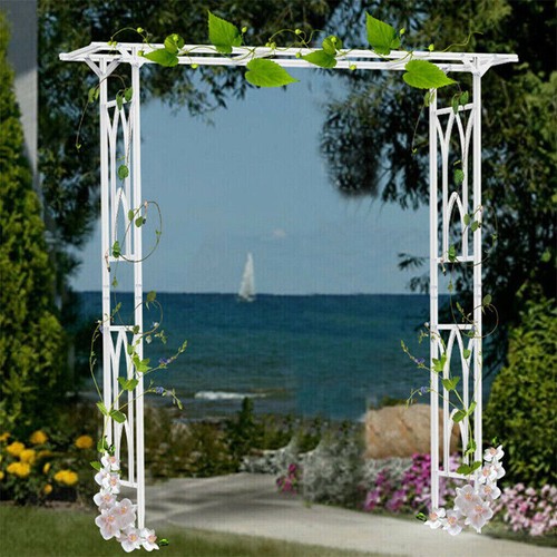 Metal Garden Heavy-Duty Arch Arbor Trellis Archway for wedding Climbing Plants - Picture 2 of 14