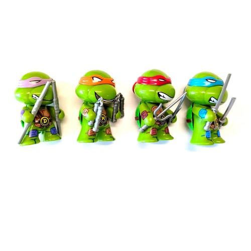 4 pz/set Kawaii Teenage Mutant Ninja Turtles Michelangelo Donatello Figure Giocattoli - Foto 8 di 24
