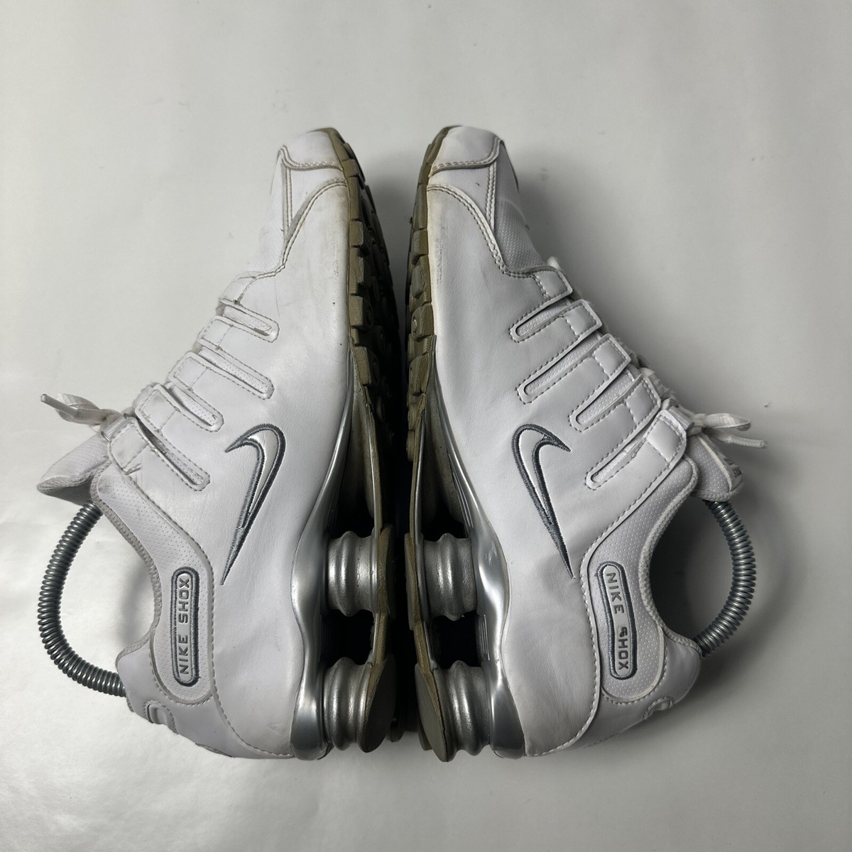 シューズ Nike shox llic silver Nike Shox NZ SL Running Shoes 366571-111 White/Silver Womens Size