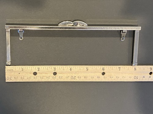 Silver~8” Metal Purse Frames~Kiss Lock Clasp~DIY~Custom Bag Making - Picture 2 of 3