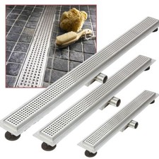 Linear Shower Drain Stainless Steel Wetroom Channel Gully Trap Waste 300-2000mm