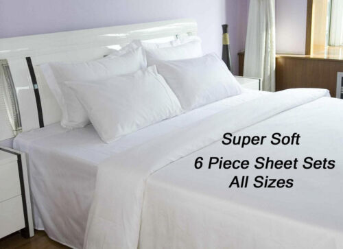 6 PIECE DEEP POCKET 2100 COUNT HOME COLLECTION SERIES ULTRA SOFT BED SHEET SET - Photo 1 sur 36