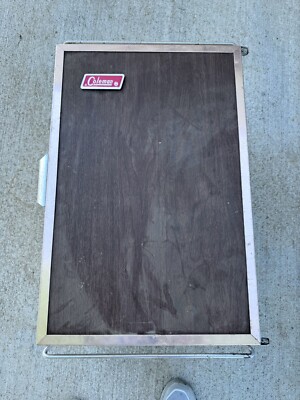 「Coleman PhadX-3」USED Antique Coleman Cooler VTG Upright Fridge 3-Way Faux Wood 26