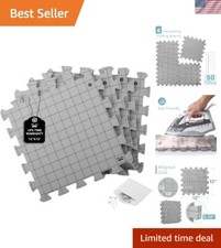 Grid-Lined 12  Blocking Mats with 50 T-Pins for Perfect Knitting and Crocheting