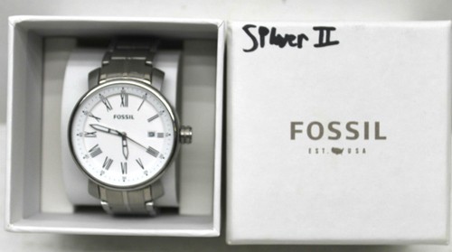Fossil BQ1012 Uomo RHETT numeri romani data Silver-Tone Orologio in Acciaio  Inox | eBay