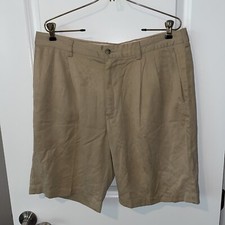 Tommy Bahama Silk Shorts Mens 34 Lightweight Summer Tan Khaki