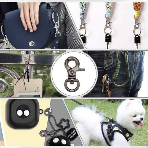 16Pcs 31X19Mm Swivel Clasps Lanyard Snap Hooks Swivel Snap Hooks Metal Keychain - Picture 6 of 6