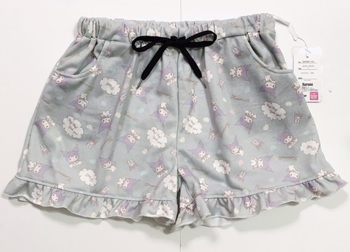 SANRIO Kuromi gray Womens Lounge Wear Sleep Shorts KAWAII