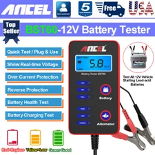 Car 12V Battery Tester Automotive Alternator Charging Load Test Voltage Analyzer
