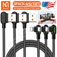 3X Mcdodo 90 Degree Elbow USB Charger Cable Cord For iPhone 14 13 12 11 Pro 8 XR