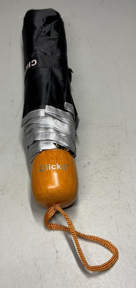 Clicks Black Manual Open Umbrella for Rainy Day Protection