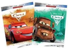 Cars Blu Ray 1 and 2 Blu Ray DVD Bundle New Free Shipping