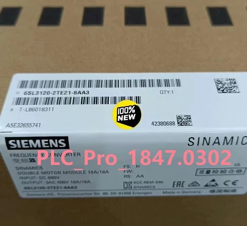 6SL3120-2TE21-8AA3 1PCS Brand New Siemens 6SL3120-2TE21-8AA3 Fast delivery