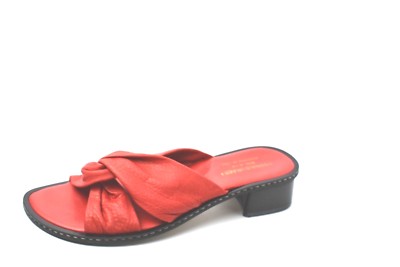 DONALD J PLiNER Woman ATOMIC  Slides Shoes RED NAPPA SZ 8 M