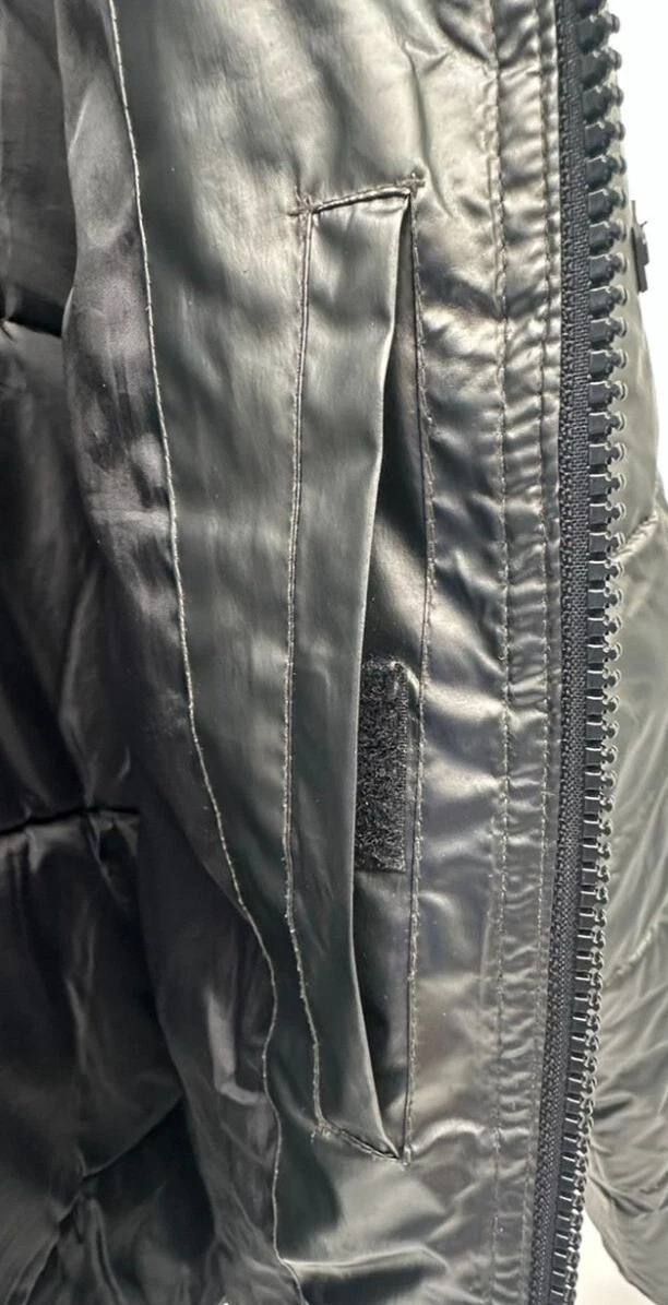 Michael Kors Giubbotto Uomo Nero Tampone Con Cappuccio Trapuntato Caperoncino Caldo Invernale C