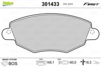 Valeo 301433 Bremsbelagsatz, Scheibenbremse FüR Ford Jaguar
