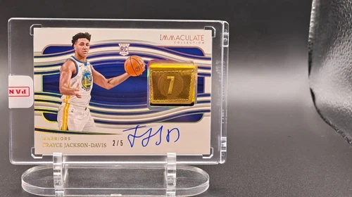 2023 Immaculate Trayce Jackson Davis RC On Card Auto 2/5 Championship Tag