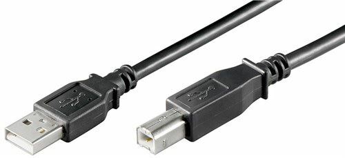 USB 2.0 Hi-Speed cable black 1m USB 2.0 plug type A to USB 2.0 plug type B 1m