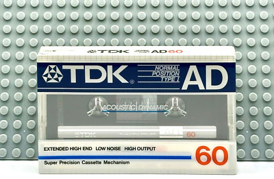 TDK  AD   60   1984  JAPAN   TYPE I     BLANK CASSETTE TAPE (1)   (SEALED)