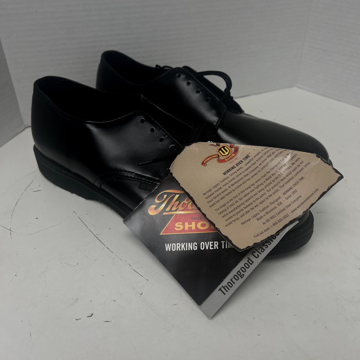 Thorougood Classic Men Office Formal Leather Lace Casual Working Shoe Black  12M