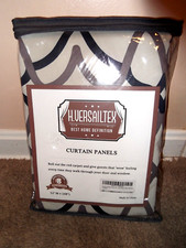 BN H.Versailtex Therma Blackout Navy Geo Pattern Curtain Panels 52" x 108"