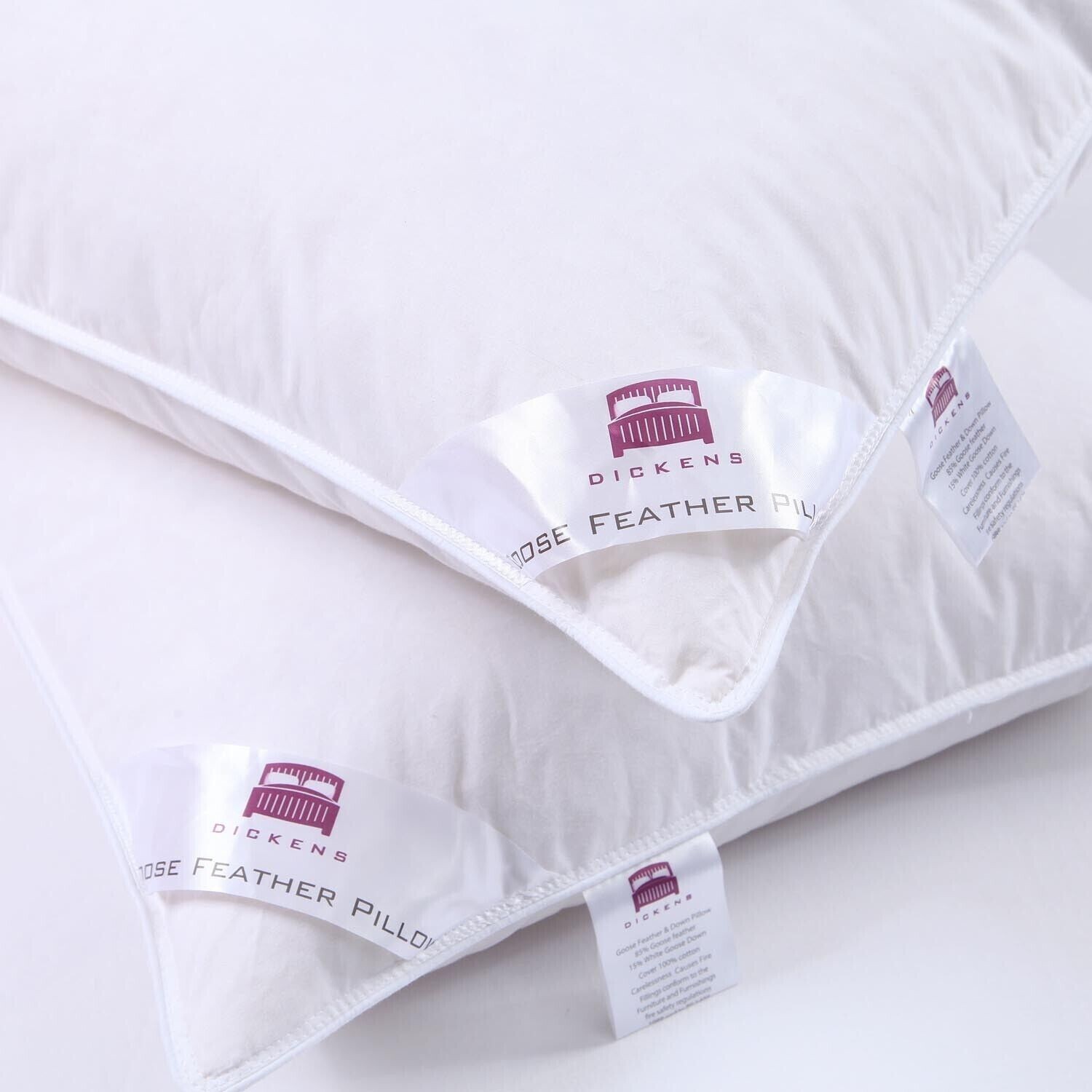 GOOSE FEATHER & DOWN PILLOW PAIR eBay