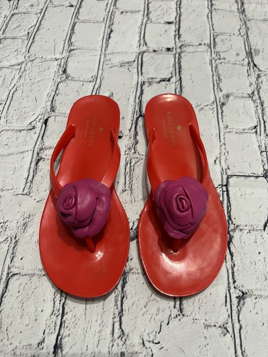 Kate Spade New York Fayette Flower Jelly Thong Sandal Size 7