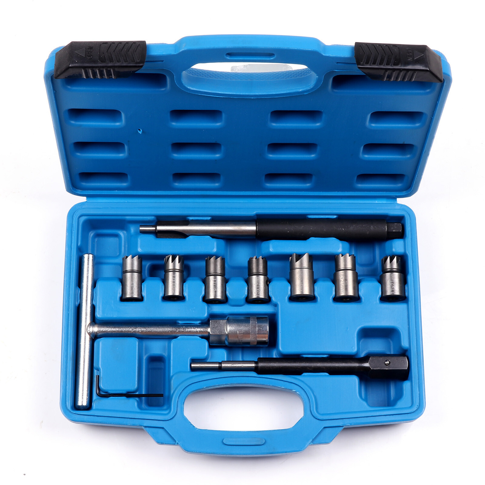 Diesel Injector Seat Cutter Set with PilotHex, Hex Key, Flat Reamer 10 ...