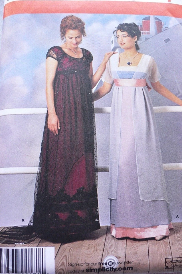 OOP Simplicity Titanic Rose's Jump & Swim Dress Costume Sew Pattern Sz 10-14 UC - Image 2 of 4