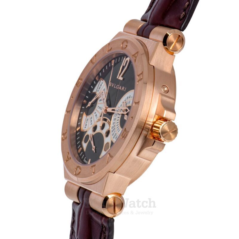 BVLGARI Diagonale Professional regatta希少 Pre-Owned Bulgari Diagono Professional GMT Flyback