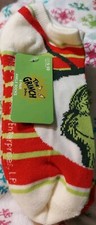 NWT 2024 Bioworld Dr Seuss' The Grinch 6 Pairs Christmas Ankle Socks Size 5-10