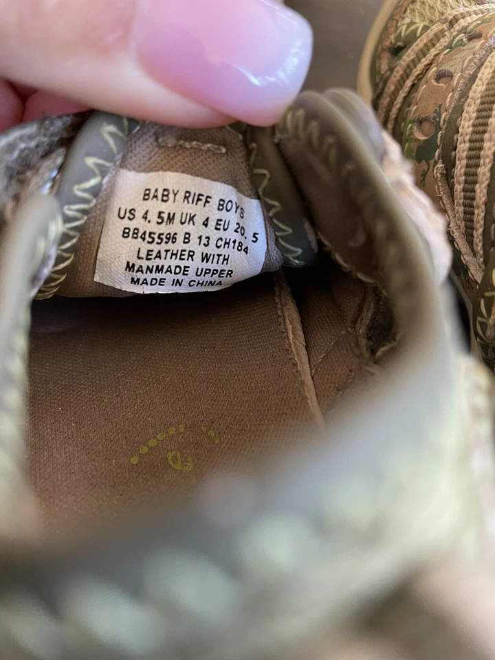 Zapatillas deportivas Stride Rite Riff verdes para senderismo/juego cómodo talla 4,5 M para niños pequeños Foto 4 de 4