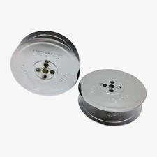 Chrome-Plated Silver Metal Ribbon Spools for Hermes Typewriters