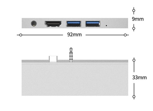 Do stacji dokującej Surface Go 6 w1 akcesoria Microsoft z koncentratorem portu USB 3.0 - Zdjęcie 5 z 6