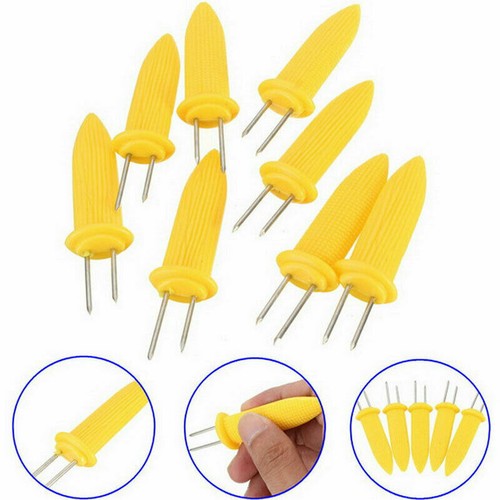 Prongs Garden Party Holders Forks Corn On The Cob Skewers BBQ New Steel L3 H0L7