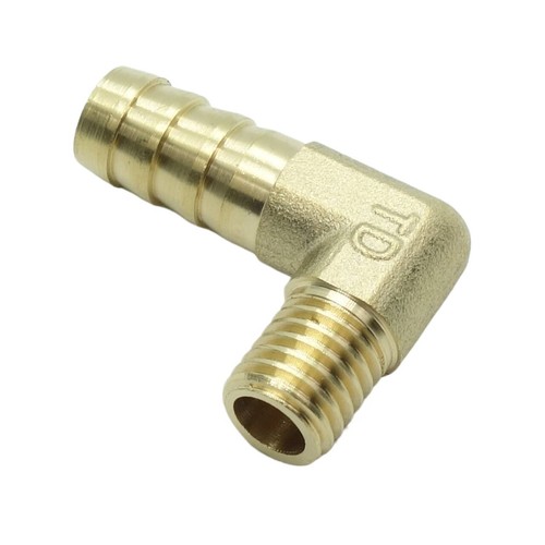 Brass Elbow Metric Male Thread M12 M12x1.75 Barb 12mm 1/2" Hose Fitting Adapter - Picture 2 of 3