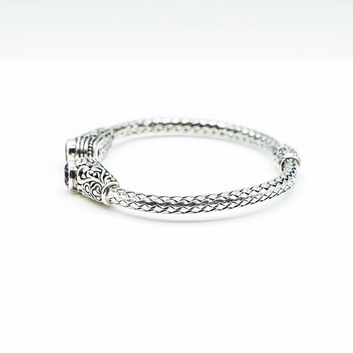 Bali Design 7-Inch Mystic Quartz Sterling Silver Cuff Bracelet - Picture 6 of 6