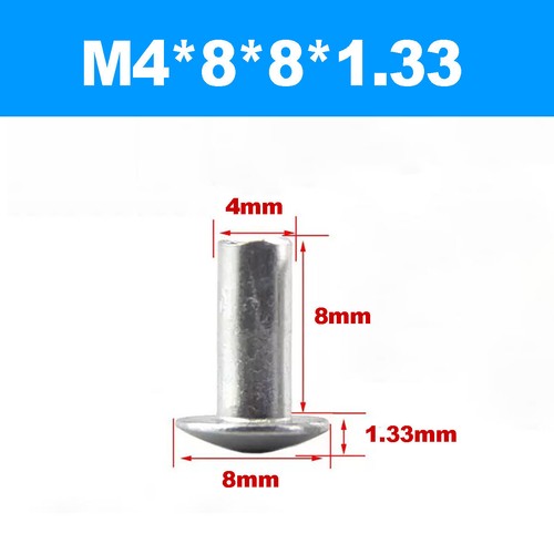 Aluminum Large Round / Flat Head Semi Hollow Rivet,Hollow Rivet, M2M2.5M3M4M5M6 - Picture 37 of 123