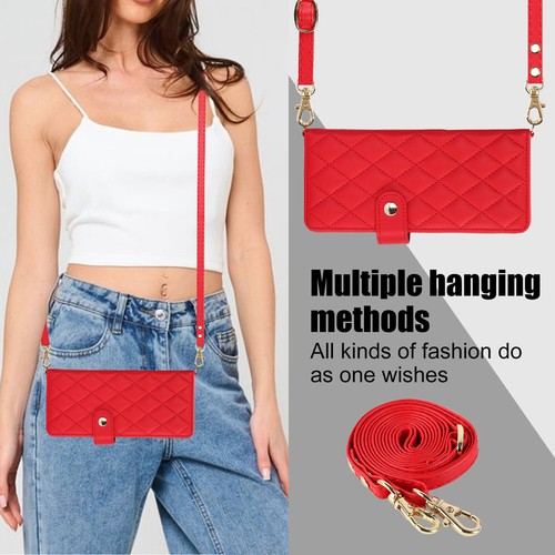 Luxury Grid Leather Wallet Handy Pen Holder Case Cover For Samsung Z Fold Phone - Picture 42 of 62