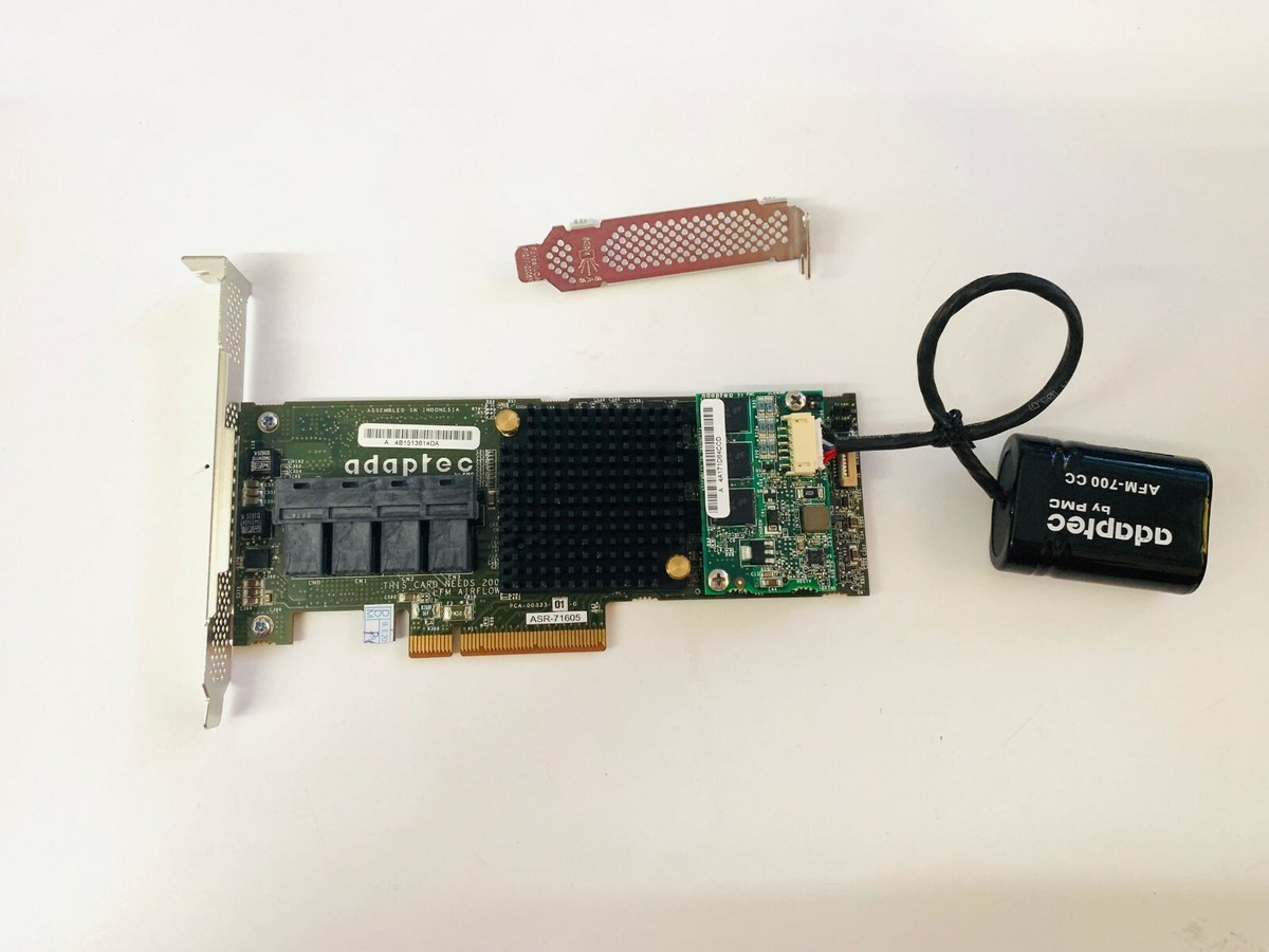 Adaptec ASR 71605 16 Ports 2274400-R Raid Card AFM-700 1GB Flash