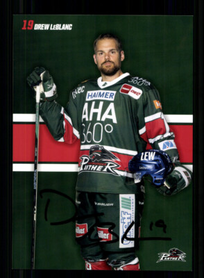 Drew Leblanc Augsburger Panther Original Signiert + A 242415