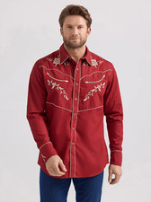 Wrangler Rodeo Ben Western Snap Shirt Red - 112360072