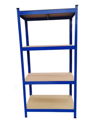SET 2x Schwerlastregal 160 x 80 x 40 cm, blau lackiert