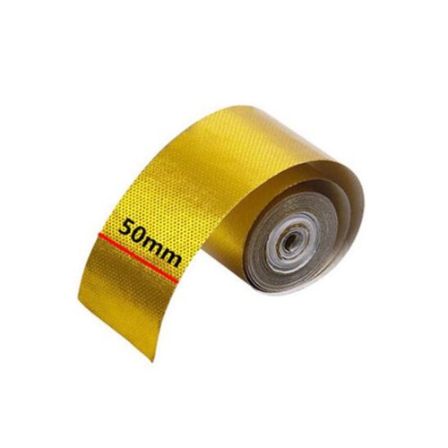 Car Fiberglass Self Adhesive Gold 1200°f High Temperature Heat Shield Wrap Tape - Picture 2 of 8