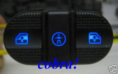 VW Sharan Fensterheber Schalter Fensterheberschalter Mittelkonsole Blau LED
